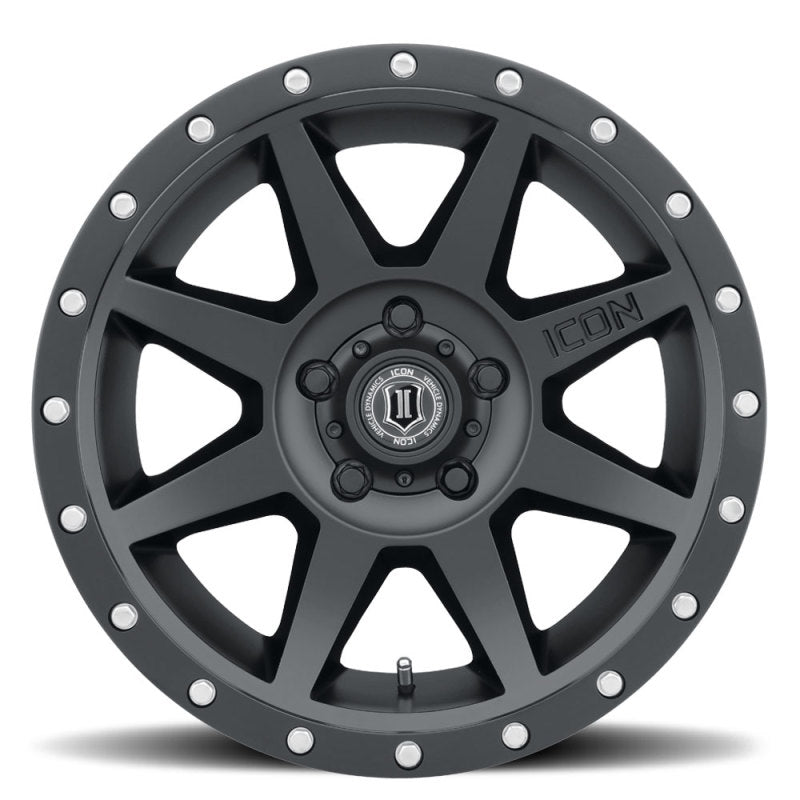 ICON Rebound 17x8.5 5x5.5 0mm Offset 4.75in BS Satin Black Wheel - eliteracefab.com