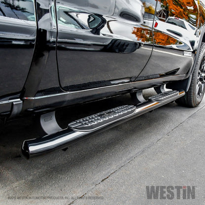 Westin 19-20 Chevrolet/GMC Silverado/Sierra 1500 Double Cab PRO TRAXX 4 Oval Nerf Step Bars - Black - eliteracefab.com