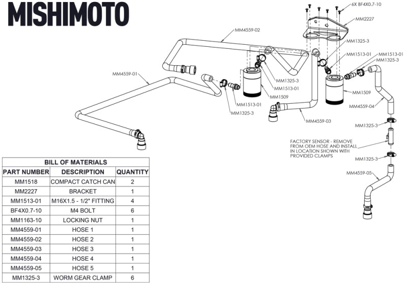 Mishimoto 18+ Ford F-150 2.7L EcoBoost Baffled Oil Catch Can Kit - Clear - eliteracefab.com