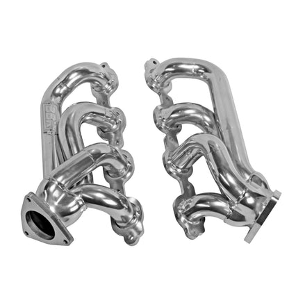 BBK 14-18 GM Truck 5.3/6.2 1 3/4in Shorty Tuned Length Headers - Polished Silver Ceramic BBK