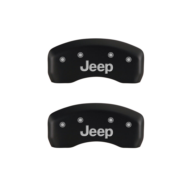 MGP 4 Caliper Covers Engraved Front & Rear JEEP Red finish silver ch MGP