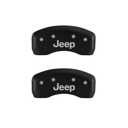 MGP 4 Caliper Covers Engraved Front & Rear JEEP Red finish silver ch MGP