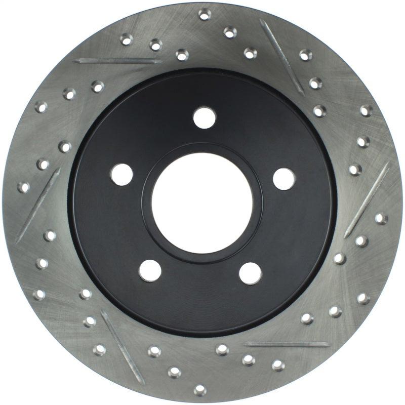 StopTech 12-15 Ford Focus w/ Rear Disc Brakes Rear Left Slotted & Drilled Rotor - eliteracefab.com