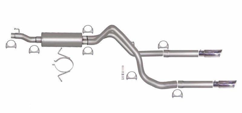 Gibson 06-08 Dodge Ram 1500 Laramie 5.7L 2.5in Cat-Back Dual Split Exhaust - Stainless Gibson