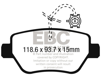 YellowStuff Rear Brake Pads - DP42258R EBC
