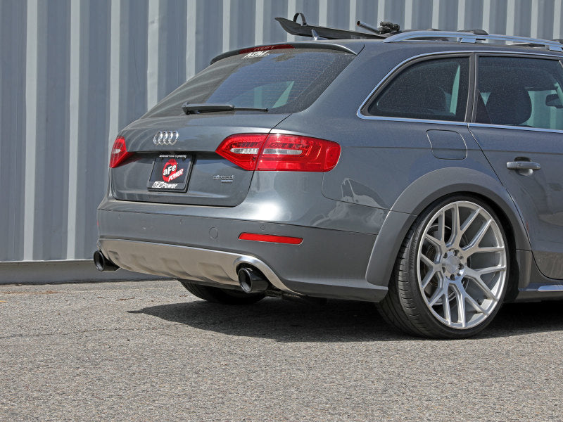 afe MACH Force-Xp 13-16 Audi Allroad L4 SS Axle-Back Exhaust w/ Black Tips aFe