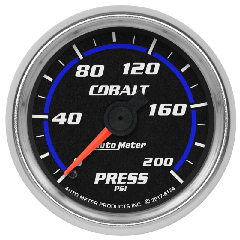 Autometer Cobalt 2-1/16in 200 PSI Mechanical Pressure Gauge 6134