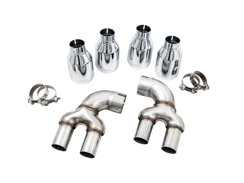 AWE Tuning 2019+ BMW M340i (G20) OE-Config-To-Quad Tip Conversion Kit - Chrome Silver Tip AWE Tuning