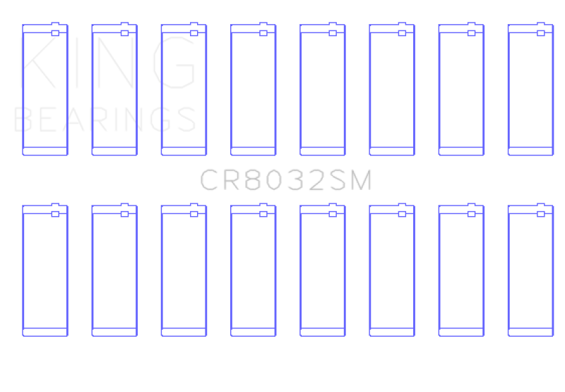 King Chrysler 345/ 370 16V (Size 0.05) Connecting Rod Bearing Set King Engine Bearings