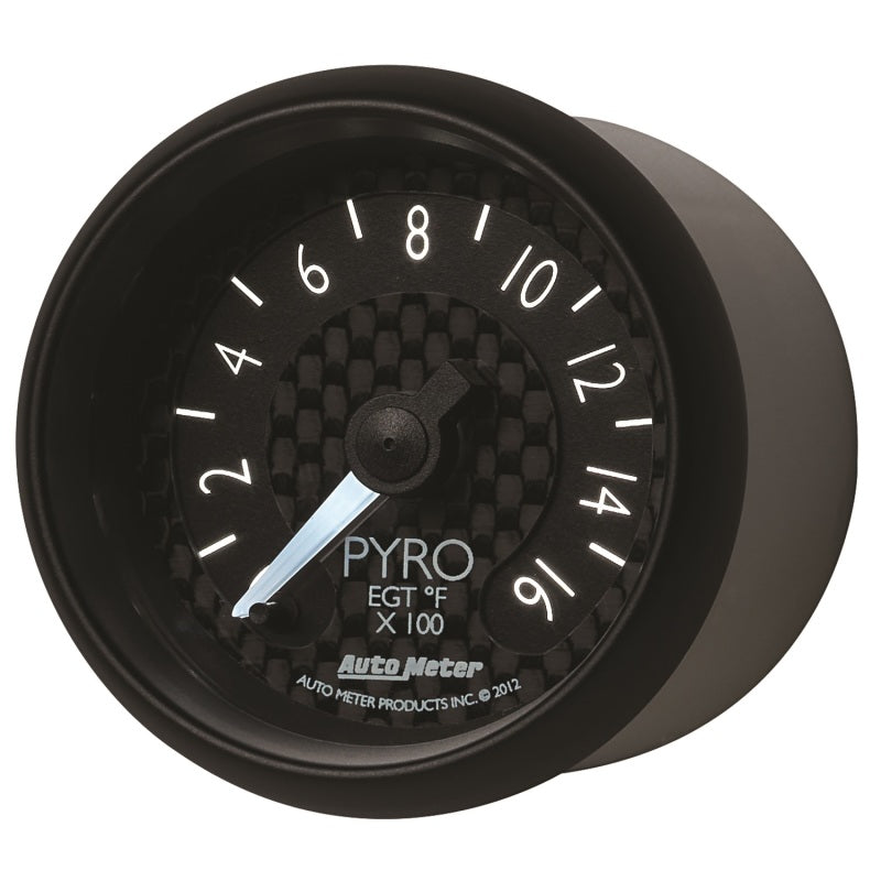 Autometer GT Series 52mm Full Sweep Electronic 0-1600 Deg F EGT/Pyrometer Gauge 8044