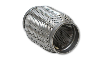 Vibrant SS Flex Coupling with Inner Braid Liner 2in inlet/outlet x 4in flex length.