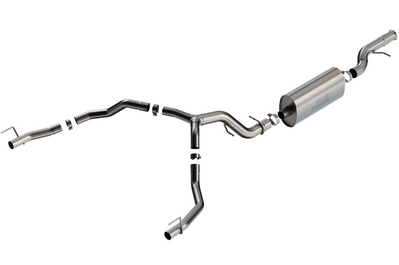 Borla 21-22 Cadillac Escalade 6.2L V8 2/4WD 4DR Touring Cat-Back Exhaust w/ Factory Bezel Tips - eliteracefab.com