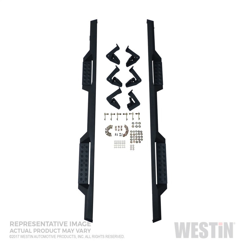 Westin/HDX 17-18 Ford F-150 SuperCrew Drop Nerf Step Bars - Textured Black - eliteracefab.com