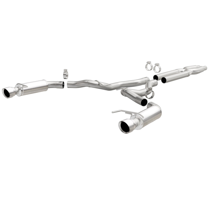 MagnaFlow Cat Back, SS, 3in, Competition, Dual Split Polished 4.5in Tips 2015 Ford Mustang GT V8 5.0 - eliteracefab.com