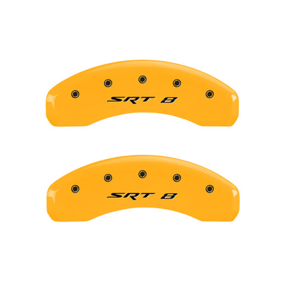 MGP 4 Caliper Covers Engraved Front & Rear Srt8 Yellow Finish Black Char 2006 Jeep Commander MGP