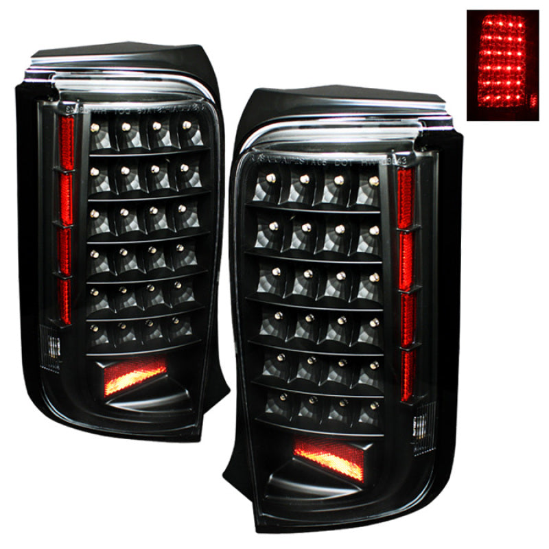 Xtune Scion Xb 08-10 LED Tail Lights Black ALT-ON-TSXB08-LED-BK - eliteracefab.com