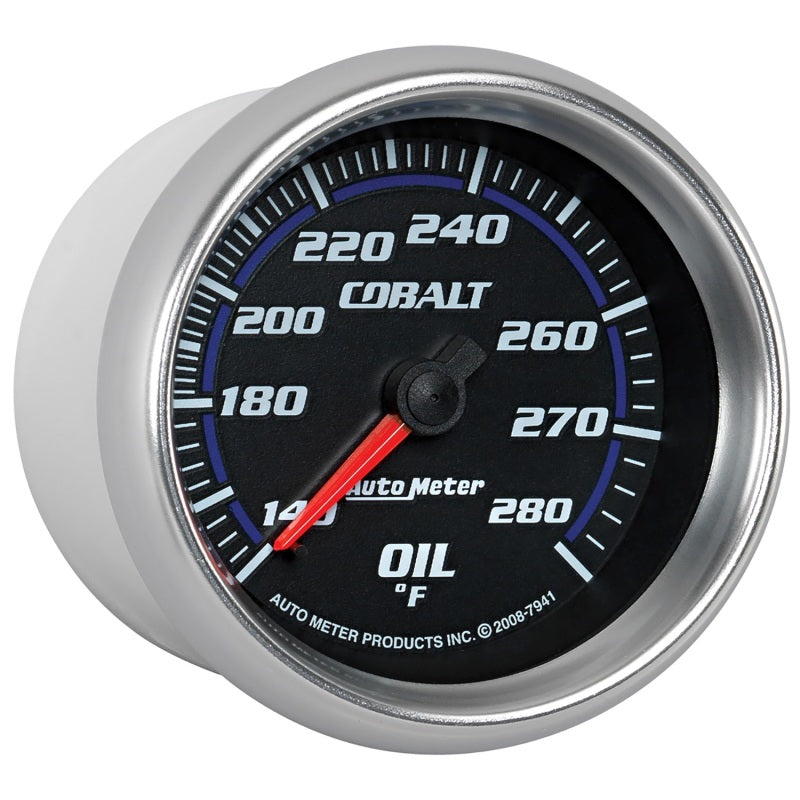 Autometer Cobalt 66.7mm 140-280 Degree F Mechanical Oil Temperature Gauge 7941