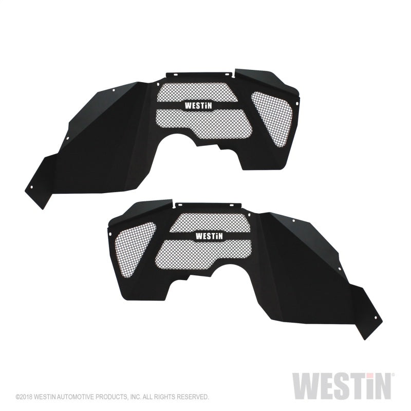 Westin 07-18 Jeep Wrangler JK Inner Fenders - Front - Textured Black - eliteracefab.com