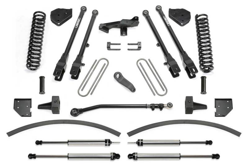 Fabtech 17-21 Ford F250/F350 4WD Diesel 8in 4Link Sys w/Coils & Dlss Shks - eliteracefab.com