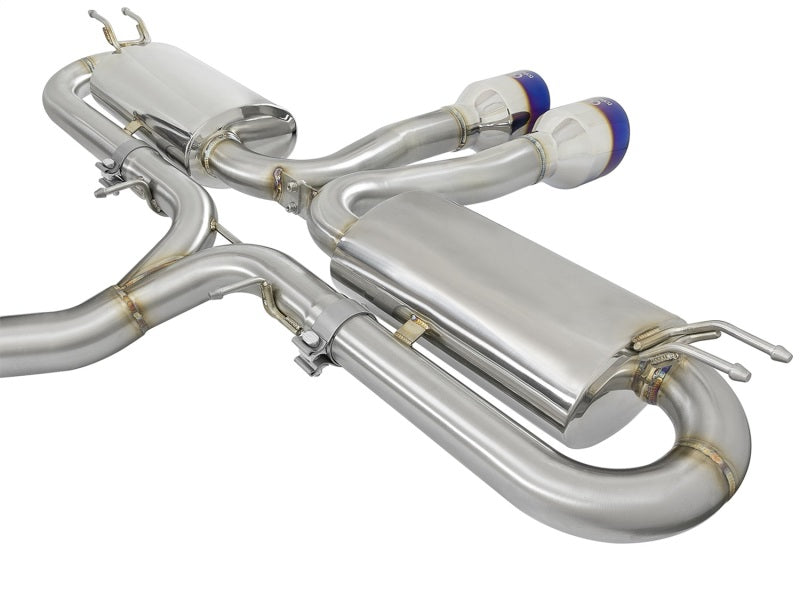 aFe Takeda 3in 304 SS Cat-Back Exhaust System w/ Blue Tips 2017+ Honda Civic Si 4Dr I4 1.5L (t) aFe
