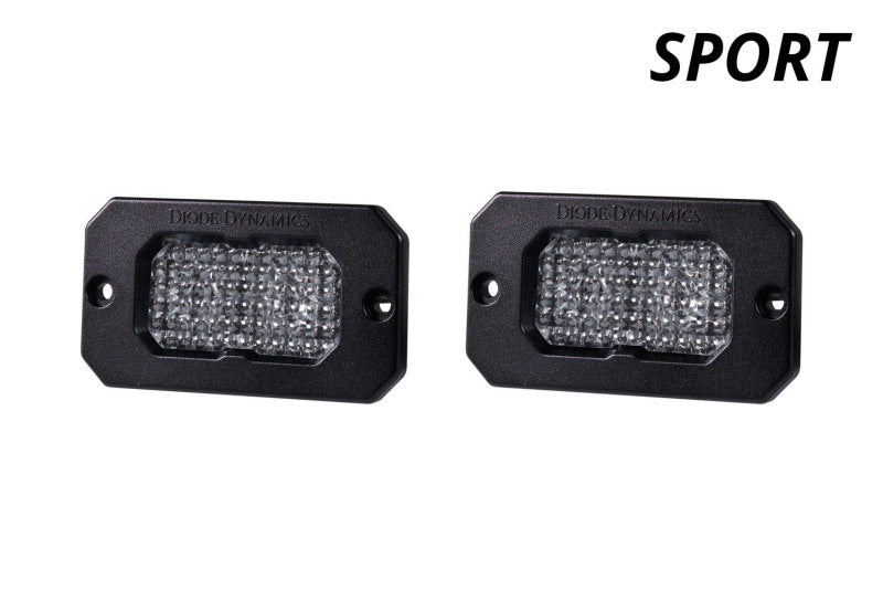 Diode Dynamics Stage Series 2 In LED Pod Sport - White Flood Flush BBL (Pair)