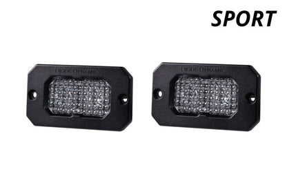 Diode Dynamics Stage Series 2in LED Pod Sport - White Combo Flush ABL (Pair) Diode Dynamics