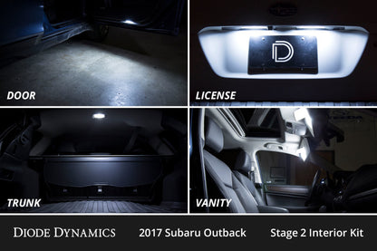 Diode Dynamics 15-19 Subaru Outback Interior LED Kit Cool White Stage 2 Diode Dynamics