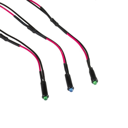 Autometer LED Indicator Light Kit 5/32in. (2 Green, 1 Blue) 3283