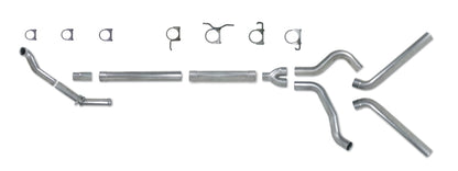 Diamond Eye KIT 4in TB MFLR RPLCMENT PIPE DUAL SS 94-97 5 7 3L F250/F350 PWRSTROKE NFS W CARB STDS Diamond Eye Performance