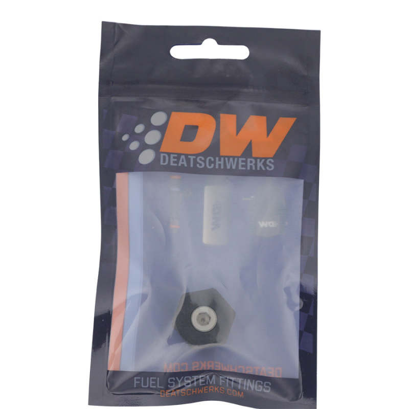 DeatschWerks 8AN ORB Male Plug Fitting with 1/8in NPT Gauge Port - Anodized Matte Black