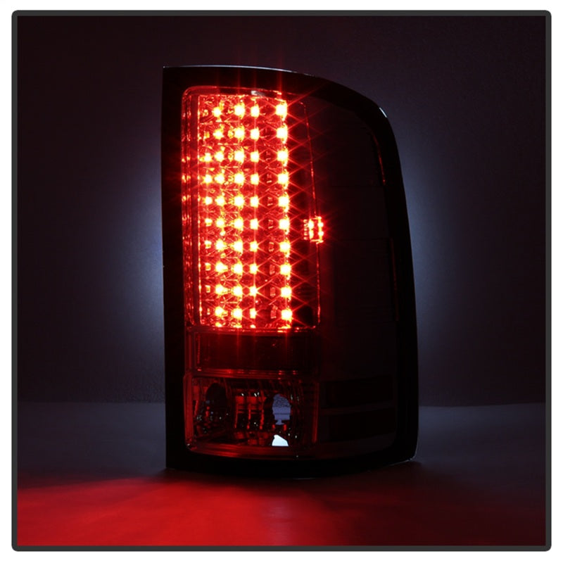 Spyder GMC Sierra 07-13 (Not fit 3500 Dually 4 Rear Wheels)LED Tail Lights Smoke ALT-YD-GS07-LED-SM - eliteracefab.com