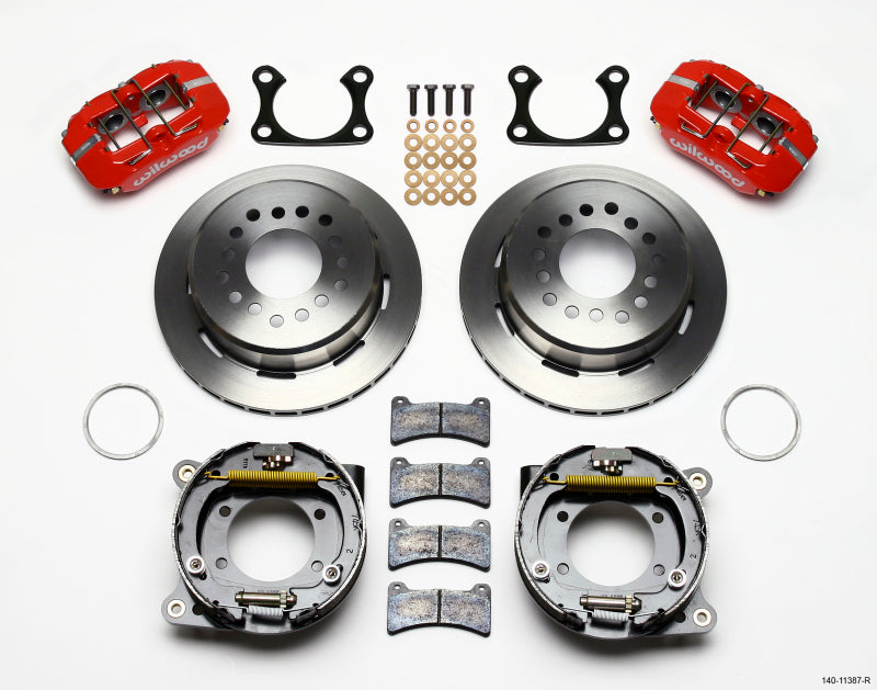 Wilwood Dynapro Low-Profile 11.00in P-Brake Kit - Red Big Ford 2.36in Offset Wilwood