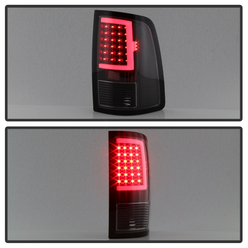 xTune 13-18 Dodge Ram 1500 LED Tail Lights - Black (ALT-ON-DRAM13V2-LBLED-BK) - eliteracefab.com