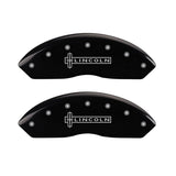 MGP 4 Caliper Covers Engraved Front Lincoln Engraved Rear Star logo Black finish silver ch