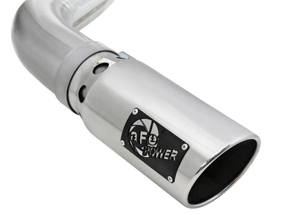 aFe Large Bore-HD 4in 409 SS DPF-Back Exh 18-19 Ford F-150 V6-3.0L (td) w/ Polished Tip aFe
