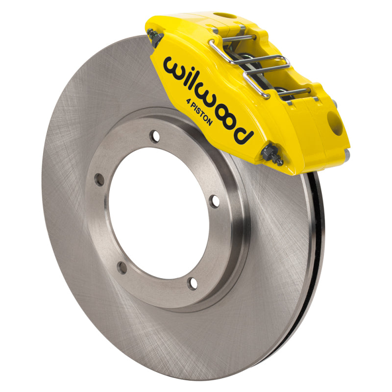 Wilwood 69-74 Porsche 911 Front Powerlite Brake Kit 3in MT Plain Face - Yellow Wilwood