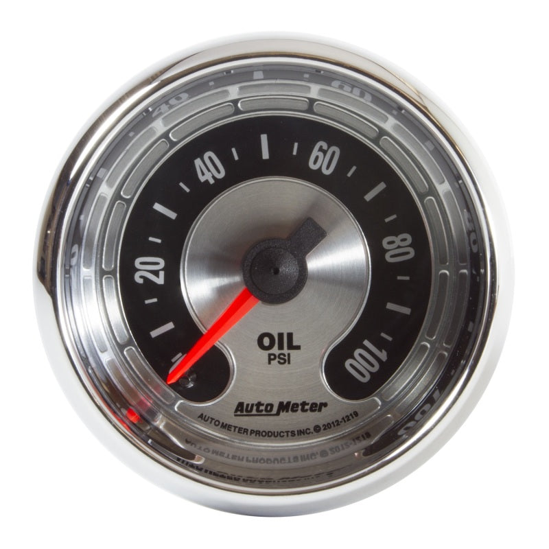 Autometer American Muscle 2 1/16in 100PSI Mechanical Oil Pressure Gauge 1219
