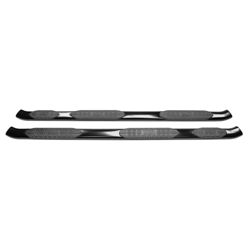 Westin 07-18 Chevy Silv 25/3500 Crew (8ft) (Excl Dually) PRO TRAXX 5 WTW Oval Nerf Step Bars - Blk