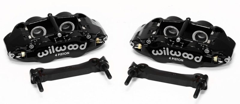 Wilwood Narrow Superlite 4R Rear Caliper & Bracket Kit - Black 97-13 C5/C6 Corvette w/ OEM Rotors - eliteracefab.com