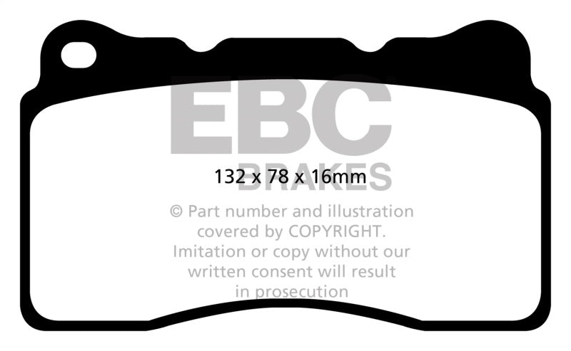 EBC 2016+ Cadillac CT6 2.0L Turbo Redstuff Front Brake Pads - eliteracefab.com