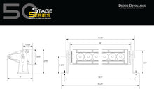 Load image into Gallery viewer, Diode Dynamics 50 In LED Light Bar Single Row Straight - Amber Flood Each Stage Series