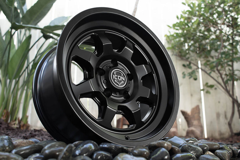 ICON Nuevo 17 X 8.5 5 X 5 6mm Offset 4.5in BS Satin Black