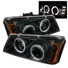 Load image into Gallery viewer, Spyder Chevy Silverado 1500 03-06 Projector LED Halo LED Amber Reflctr Blk PRO-YD-CS03-AM-BK - eliteracefab.com