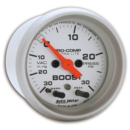 Autometer Ultra-Lite 52mm 30 PSI Electronic Boost Gauge