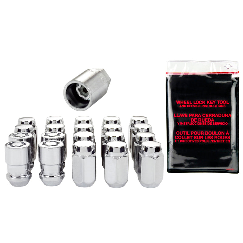 McGard 5 Lug Hex Install Kit w/Locks (Cone Seat Nut) M12X1.5 / 13/16 Hex / 1.5in. Length - Chrome - eliteracefab.com