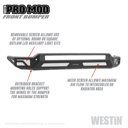 Westin 2020 Chevrolet Silverado 2500/3500 Pro-Mod Front Bumper - eliteracefab.com