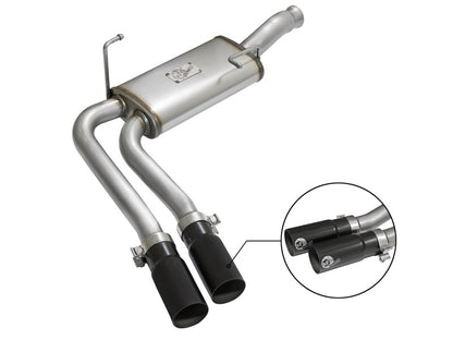 aFe Rebel Series CB Middle-Side Exit SS Exhaust w/ Black Tips 09-16 GM Silverado/Sierra V6/V8 aFe