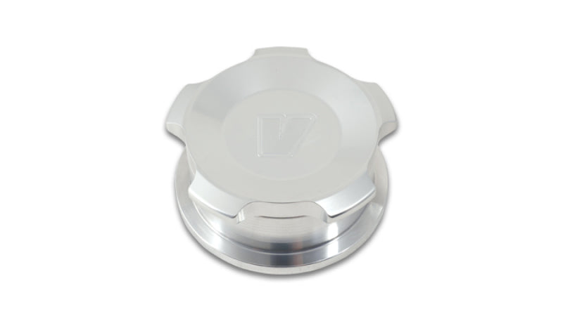Vibrant 1.5in OD Aluminum Weld Bungs w/ Polished Aluminum Threaded Cap - eliteracefab.com