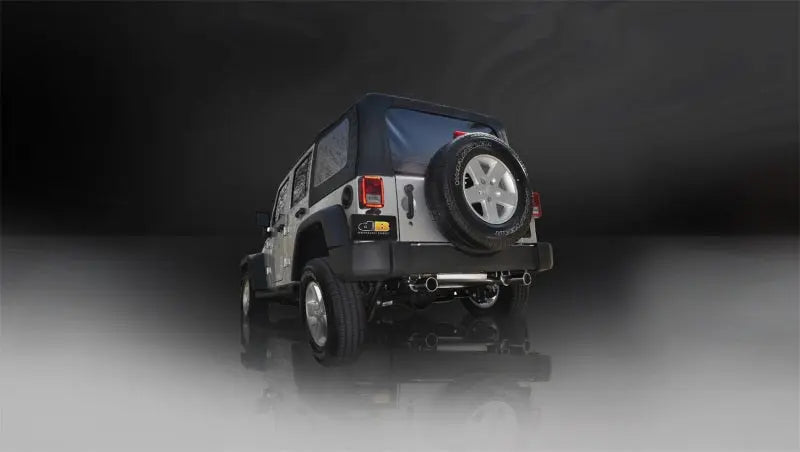 Corsa/dB Jeep 07-11 Wrangler 3.8L/12-14 Wrangler 3.6L Polished Sport Axle-Back Exhaust - eliteracefab.com