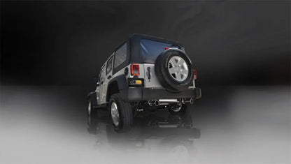Corsa/dB Jeep 07-11 Wrangler 3.8L/12-14 Wrangler 3.6L Polished Sport Axle-Back Exhaust - eliteracefab.com